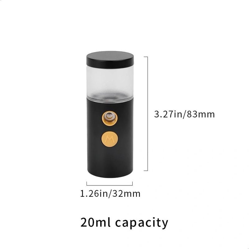 WATCHGET 20ml Cylindrical Coffee Bean Atomizer Rdt Sprayer for Reducing Coffee Powder Static, Portable Electric Nano-Atomizer Rechargeable Espresso Sprayer, Black - Image 2